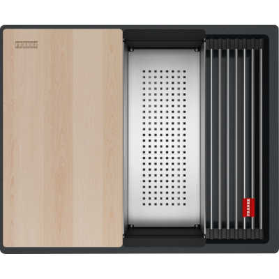 Zlewozmywak Franke KNG PRO 110-52 Onyx + czarny zestaw odpywowy 125.0749.664